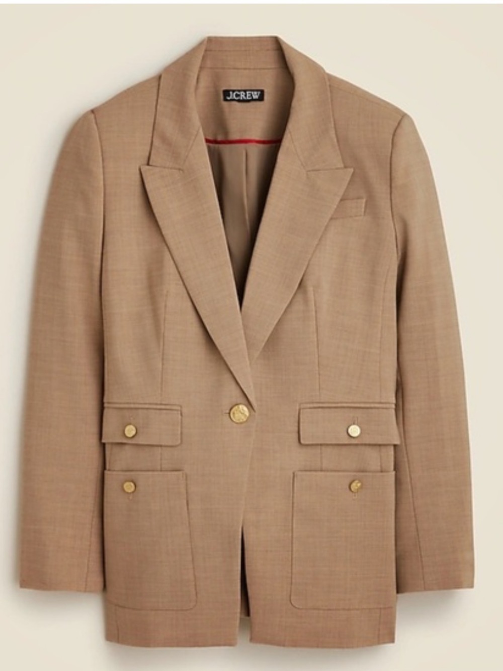 J. crew Vivienne Blazer in Italian Bi-stretch Wool Blend Size 4